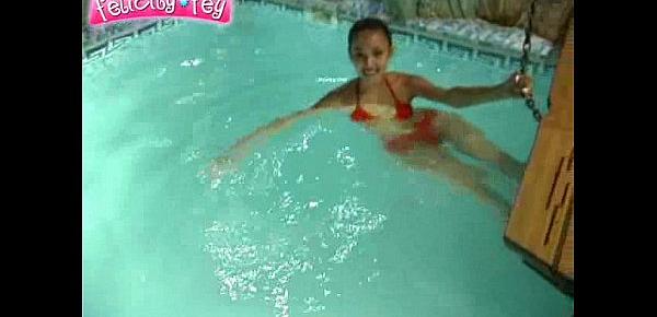  Felicity Fey and Kamilla on a Swimming pool